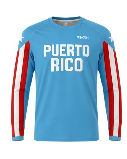 Camisa Manga Larga Puerto Rico Edition | AMRUN UNISEX ❤️🩵🤍