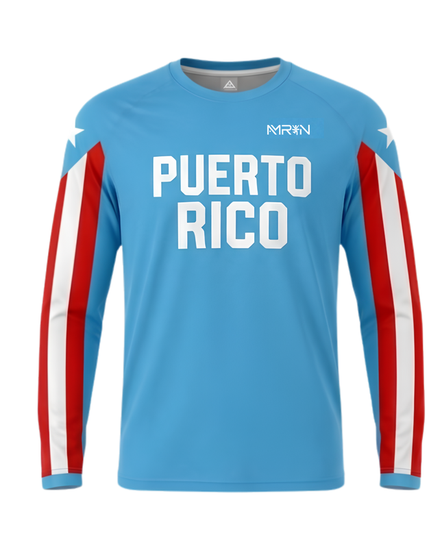 Camisa Manga Larga Puerto Rico Edition | AMRUN UNISEX ❤️🩵🤍