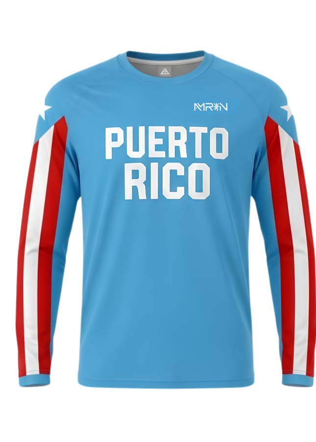Camisa Manga Larga Puerto Rico Edition | AMRUN UNISEX ❤️🩵🤍