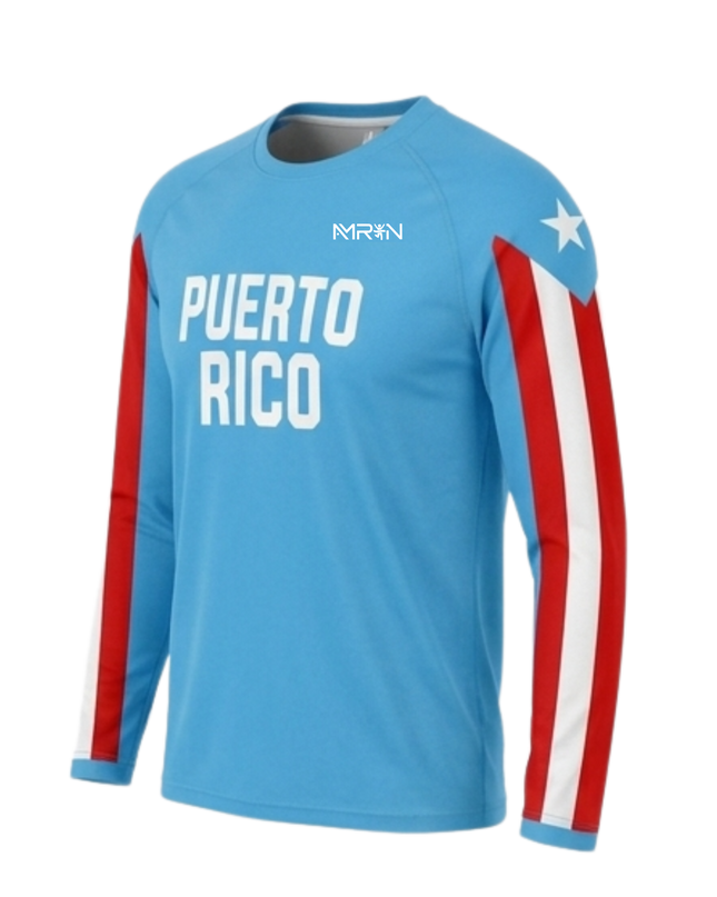 Camisa Manga Larga Puerto Rico Edition | AMRUN UNISEX ❤️🩵🤍